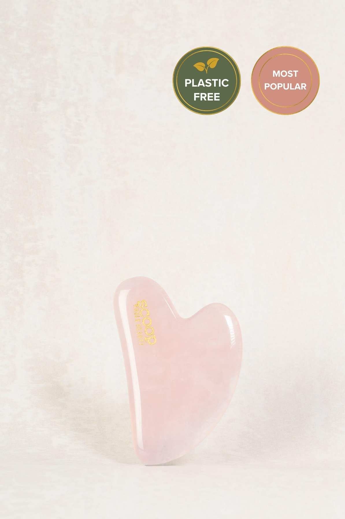 100% Rose Quartz Face Sculpting Gua Sha