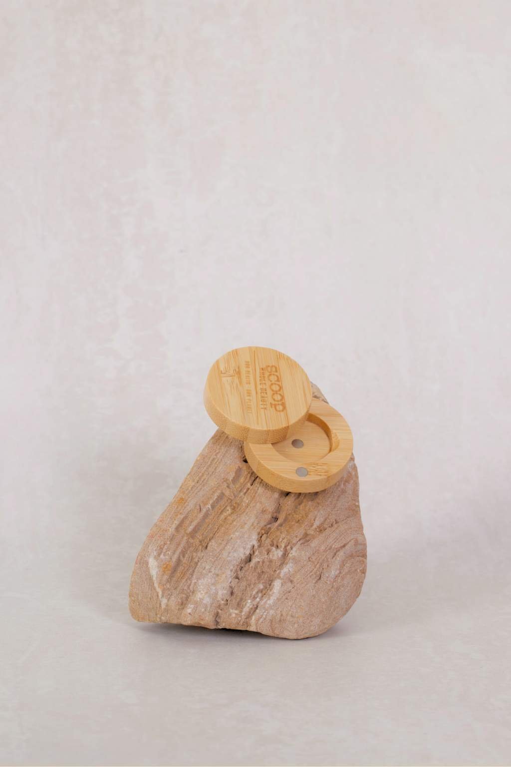 Mini Round Individual Bamboo Compact