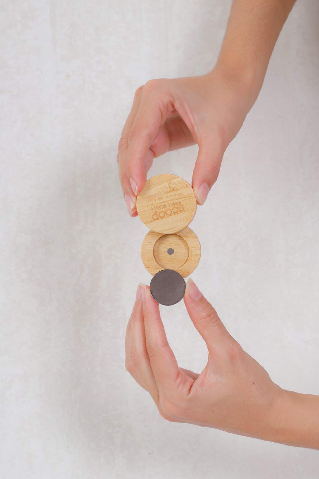 Mini Round Individual Bamboo Compact
